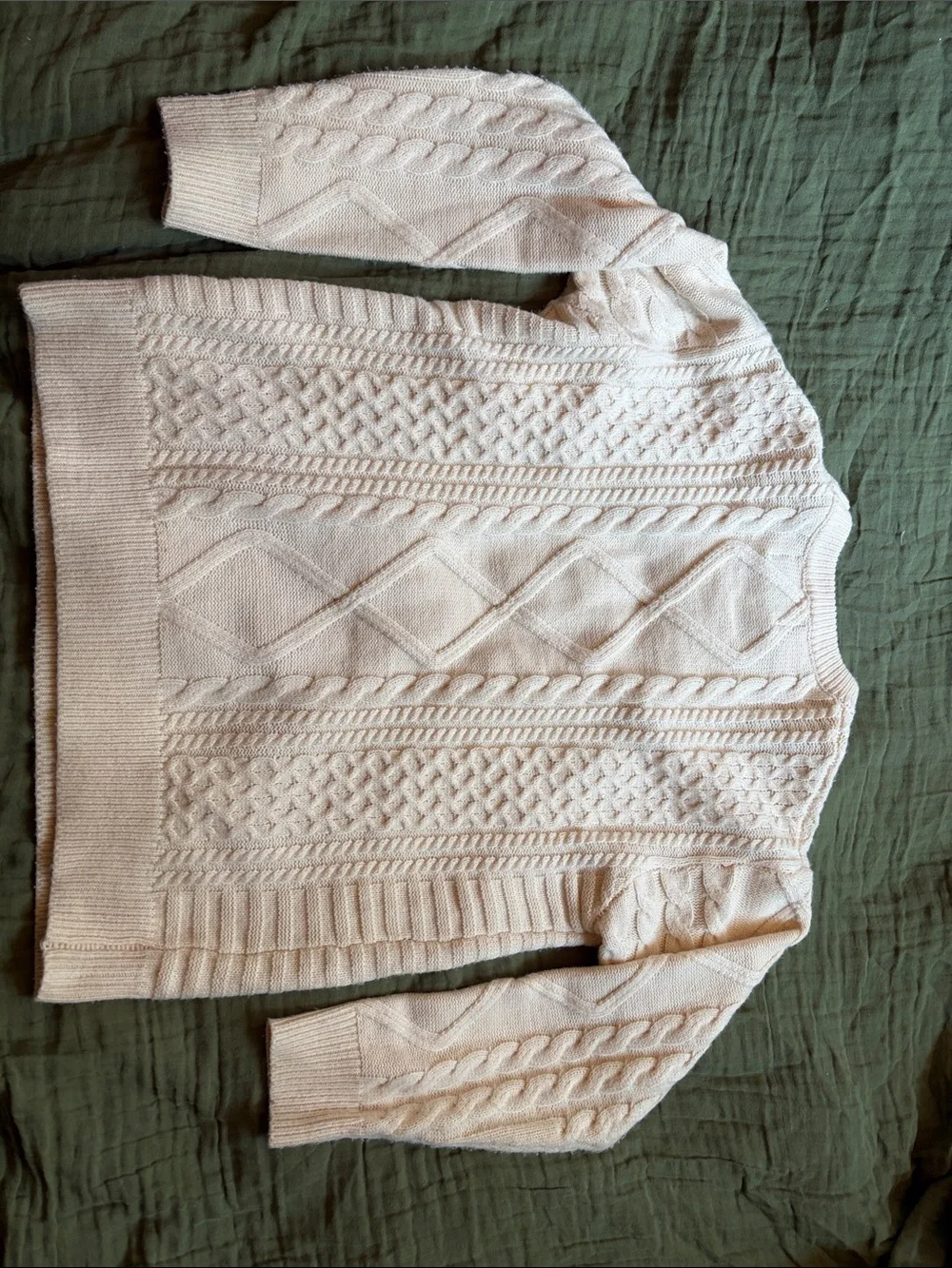 Aelfric Eden Crewneck Cable Knit Sweater in Cream - Rory Gilmore-esque - Picture 2 of 6